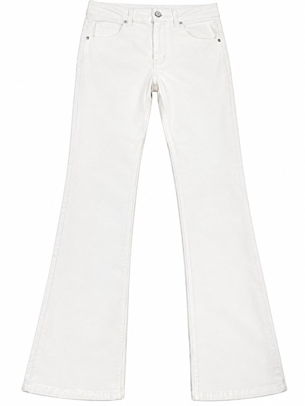 White&Black Pants | White Bootcut Pants On Seamless Background | Size 4R |Flared
